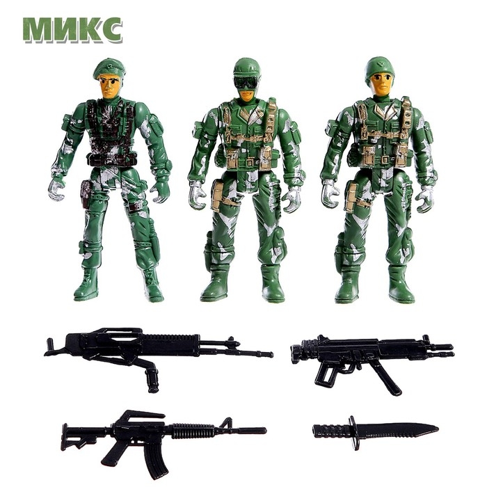 Набор солдатиков &laquo;Борцы&raquo;, 3 шт., с аксессуарами, МИКС