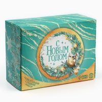 Новый год! Набор &laquo;С Новым годом&raquo;: чай чёрный 50 г., мёд цветочный 240 г., ложка для мёда