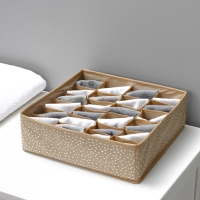 Органайзер для хранения белья Доляна Points, 24 ячейки, 30&times;30&times;10 см, цвет бежевый