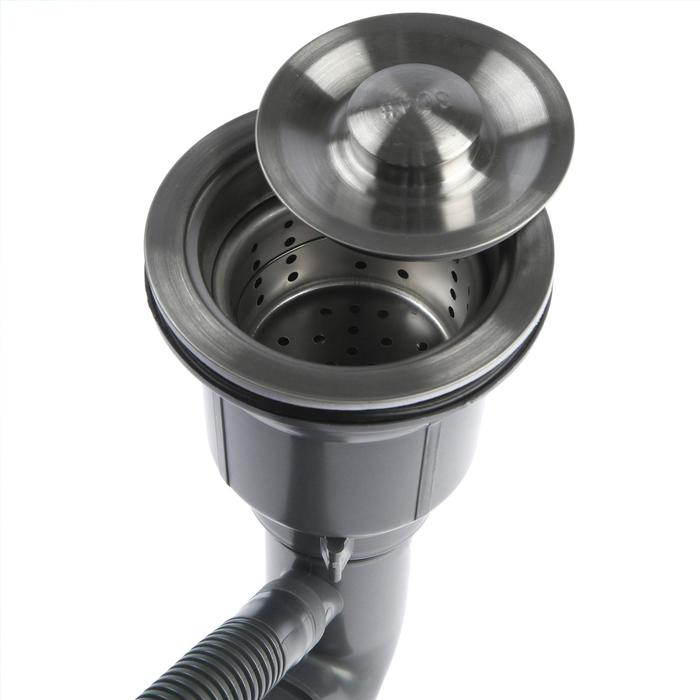 Мойка кухонная AFLORN AF97851-L, врезная, левая, S=3,0 и 0,8 мм, 78х51х22 см, сифон, сатин Мойка кухонная AFLORN AF97851-L, врезная, левая, S=3,0 и 0,8 мм, 78х51х22 см, сифон, сатин