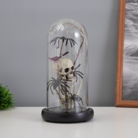 Светильник колба &laquo;Череп с пауками&raquo; 1,5Вт, LED, 3xAAA, черный USB 11х11х21см