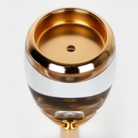 Подсвечник металл, стекло на 1 свечу &laquo;Безмятежность&raquo; цвет золото 11 х 11 х 21 см