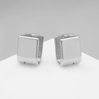 Серьги металл &laquo;Аккорд&raquo; гладкие, цвет серебро