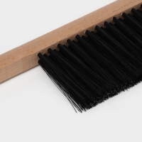 Щётка-смётка техническая, 29&times;2.5&times;1.6 см, трехрядная, 39 пучков, бук, синтетическое волокно чёрное