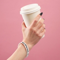 Силиконовый браслет &laquo;Всё нормально&raquo;, цвет бело-чёрный, 20 см