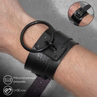 Браслет &laquo;Оковы&raquo;, цвет чёрный в чёрном металле, 31 см