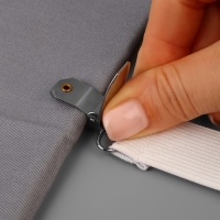 Зажимы на резинке, с регуляторами, на 4 угла, 2 &times; 240 см, цвет белый