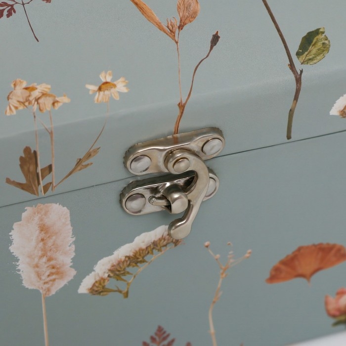 Шкатулка картон сундучок Шкатулка картон сундучок "Цветочный рисунок" набор 3 шт 26х18х16,5 24х16х14,5 22х14х12,7 см 102356