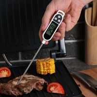 Термометр (термощуп) кухонный Luazon LTR-01, максимальная температура 300 &deg;C, от LR44, белый