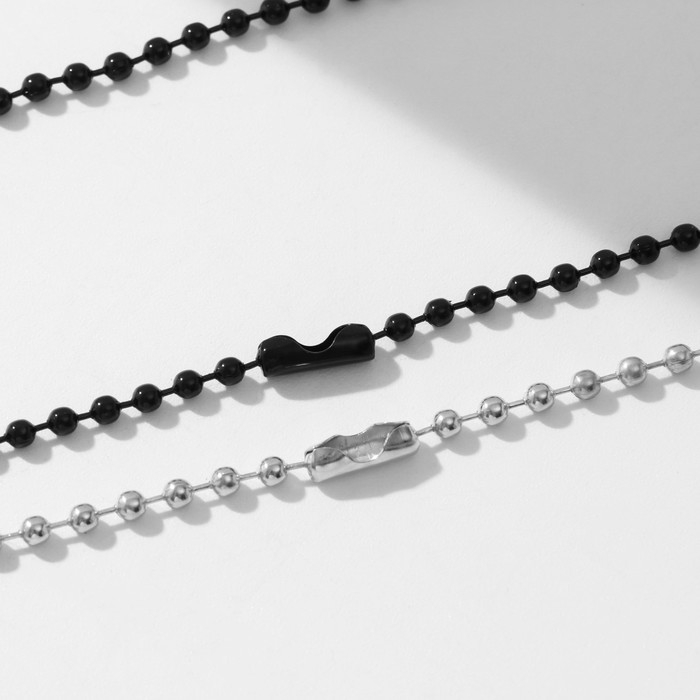 Кулоны &laquo;Неразлучники&raquo; скорпион, цвет серебро с чернёным серебром, 50 см