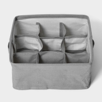 Органайзер для хранения белья LaDо́m, 9 ячеек, 28&times;28&times;11 см, цвет серый