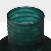 Ваза для цветов &laquo;Флорентина&raquo; из зеленого стекла 24 х 21 х 21 см