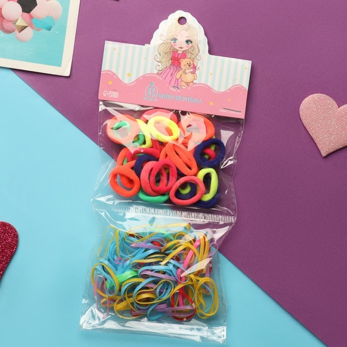 Резинка для волос "Феечка" (набор 110 шт&plusmn;10) 2 см
