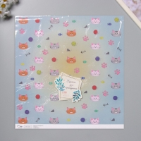 Бумага для скрапбукинга двусторонняя "Котики" плотность 180 гр набор 5 шт 30,5х32 см Бумага для скрапбукинга двусторонняя "Котики" плотность 180 гр набор 5 шт 30,5х32 см