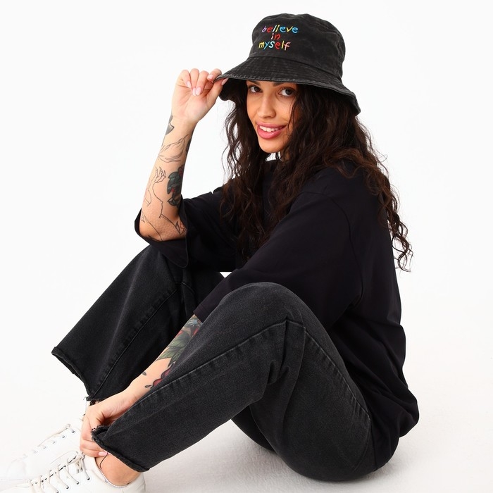 Панама Believe, цвет чёрный, р-р 56