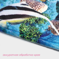 Коврики для ванной и туалета Доляна &laquo;Дельфин&raquo;, 3 шт: 35&times;39, 40&times;50, 45&times;75 см