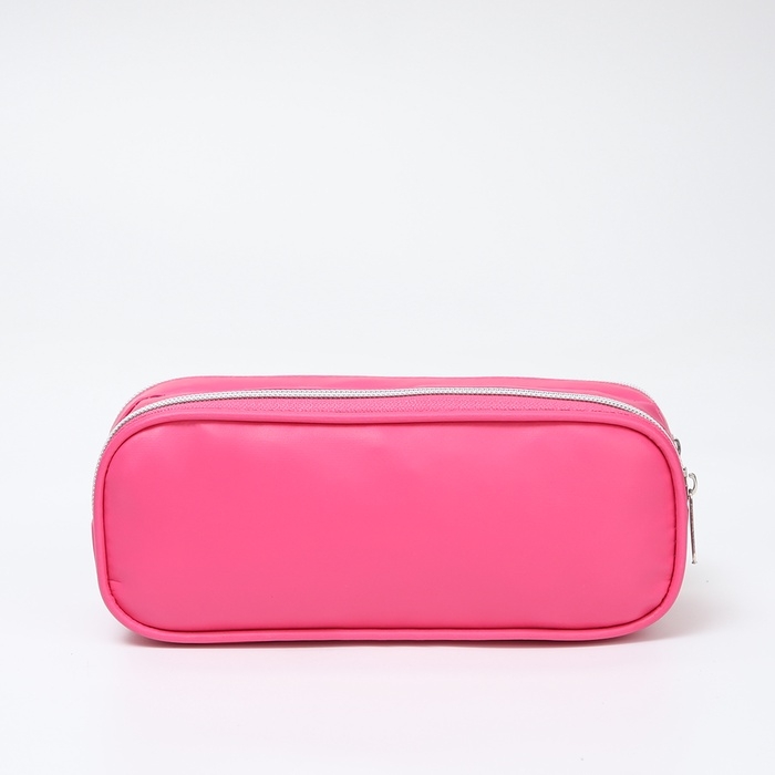 Косметичка-пенал, 2 отдела на молниях, цвет розовый Косметичка-пенал, 2 отдела на молниях, цвет розовый
