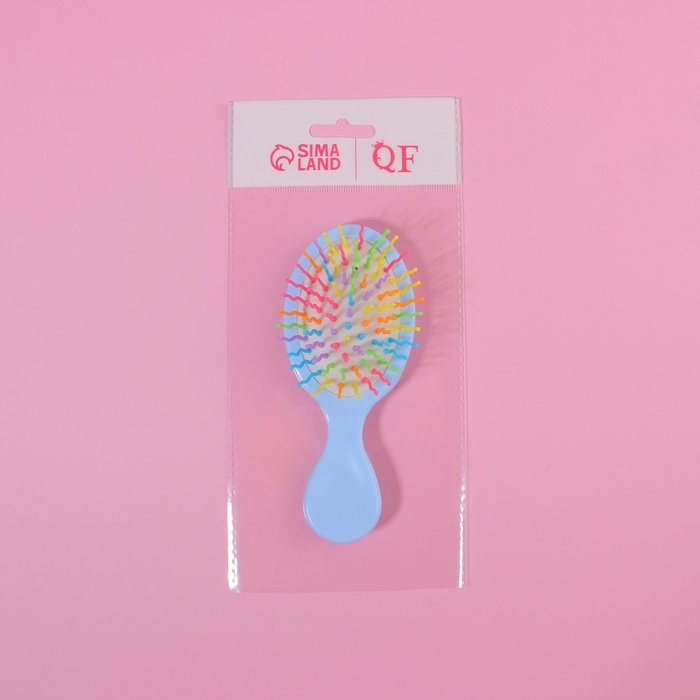 Расчёска - мини массажная, 14 &times; 6 см, рисунок МИКС