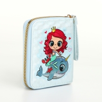 Кошелёк на молнии, цвет голубой Кошелёк на молнии, цвет голубой