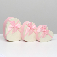 Набор коробок 3 в 1 "Сердце", 22 х 20 х 9 - 16 х 14 х 6 см Набор коробок 3 в 1 "Сердце", 22 х 20 х 9 - 16 х 14 х 6 см