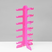 Подставка под очки 6 мест, 16&times;14,5&times;35,5, оргстекло, цвет розовый