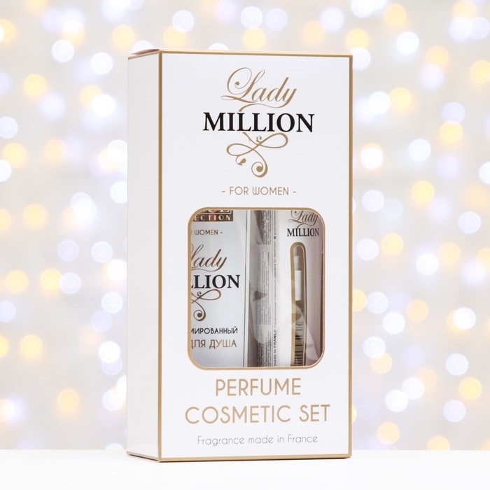 Подарочный набор косметики женский Lady million, гель для душа 250 мл, парфюмерная вода 30 мл Подарочный набор косметики женский Lady million, гель для душа 250 мл, парфюмерная вода 30 мл