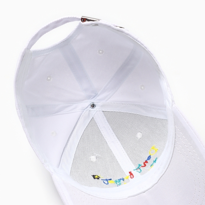 Кепка женская с вышивкой MIST Smile, белый, р. 56-58 Кепка женская с вышивкой MIST Smile, белый, р. 56-58