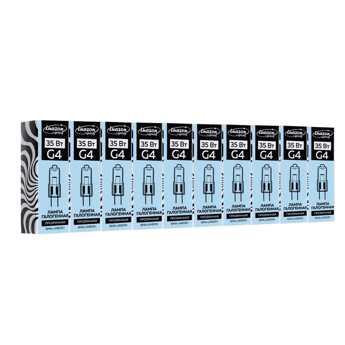 Лампа галогенная Luazon Lighting, G4, 35 Вт, 220 В, набор 10 шт. Лампа галогенная Luazon Lighting, G4, 35 Вт, 220 В, набор 10 шт.