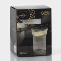 Стакан стеклянный Magistro &laquo;Грани&raquo;, 320 мл, 8,5&times;11 см