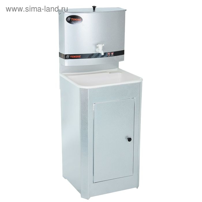 Умывальник TUNDRA, без ЭВН, пластиковая мойка, 17 л, цвет белое золото