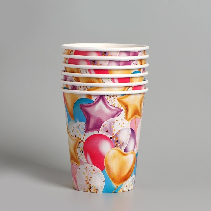 Набор бумажной посуды одноразовый Шары&raquo;
