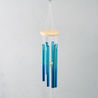 Музыка ветра металл "Градиент" голубой 6 трубок 75 см Музыка ветра металл "Градиент" голубой 6 трубок 75 см