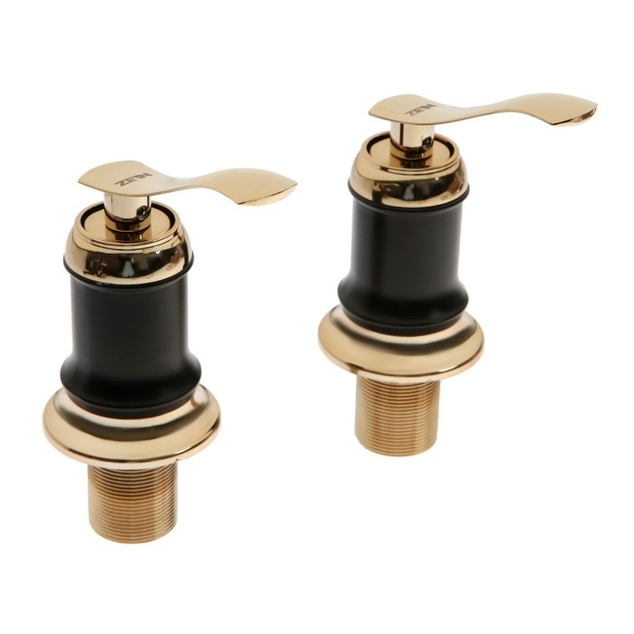 Смеситель на борт ванны ZEIN NB-7, на четыре отверстия, комплект, ретро, черный/золотой Смеситель на борт ванны ZEIN NB-7, на четыре отверстия, комплект, ретро, черный/золотой