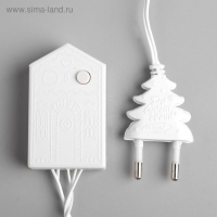 Гирлянда &laquo;Нить&raquo; 5 м, IP20, белая нить, 50 LED, свечение мульти, 8 режимов, 220 В