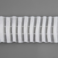 Шторная лента фиксированная сборка, матовая, 3 см, 50 &plusmn; 1 м, цвет белый