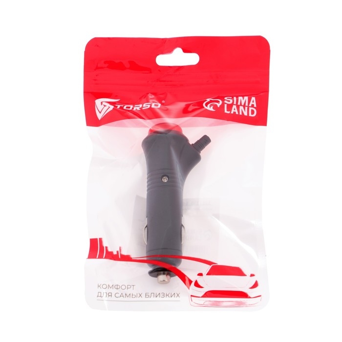 Штекер в прикуриватель TORSO, ЕВРО с кнопкой, D-03 Штекер в прикуриватель TORSO, ЕВРО с кнопкой, D-03