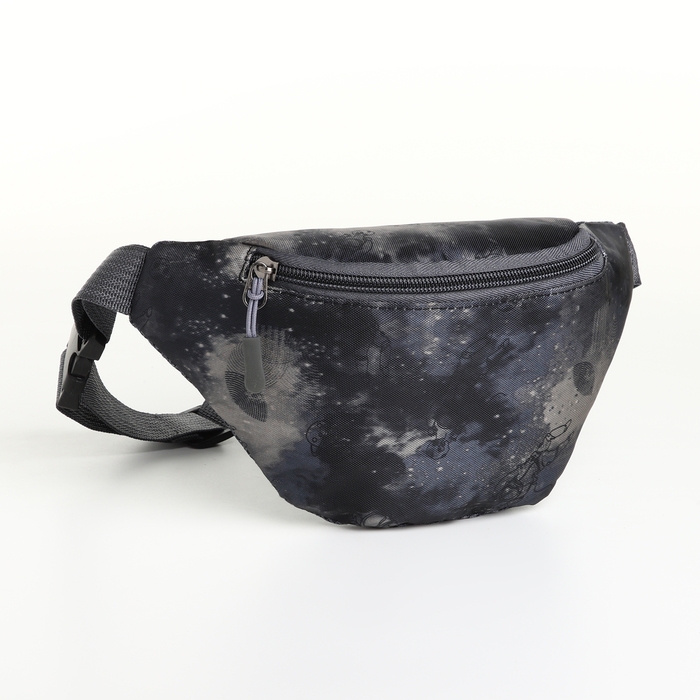 Сумка поясная детская на молнии, цвет чёрный Сумка поясная детская на молнии, цвет чёрный