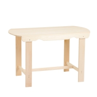 Стол, 120&times;63&times;73см, из липы, с закругленными краями, Экстра