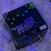 Гирлянда &laquo;Занавес&raquo; 2 &times; 9 м, IP44, УМС, белая нить, 1800 LED, свечение синее, 220 В