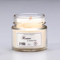 Свеча ароматическая из соевого воска в банке, 75 г, кокос и шоколад