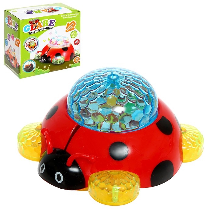 Каталка музыкальная &laquo;Божья коровка&raquo;, световые, звуковые эффекты, работает от батареек