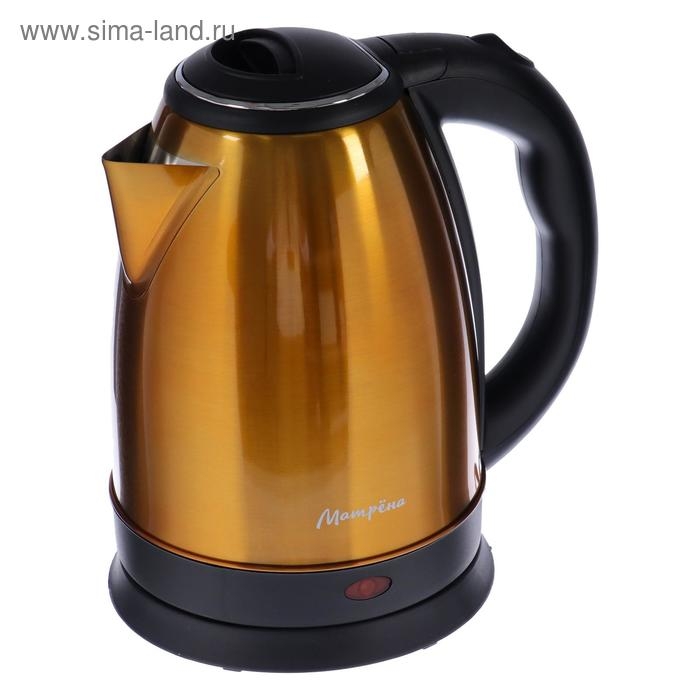 Чайник электрический Чайник электрический "МАТРЁНА" MA-002, металл, 1.8 л, 1500 Вт, жёлтый