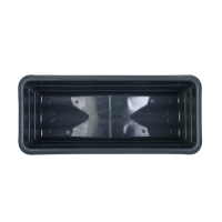 Ящик для цветов, 40 &times; 16/10 &times; 14 см, 6 л, графит