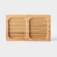 Менажница Striata, 2 секции, 17&times;9,5 см, цвет бежевый