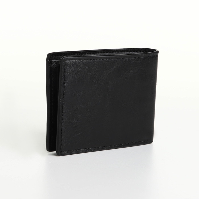 Портмоне мужское без застёжки, отдел для карт, монет, цвет чёрный Портмоне мужское без застёжки, отдел для карт, монет, цвет чёрный