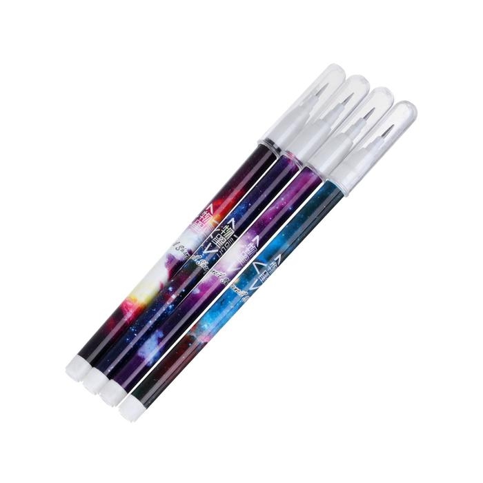 Набор карандашей секционных чернографитных 4 штуки Набор карандашей секционных чернографитных 4 штуки "Космос"