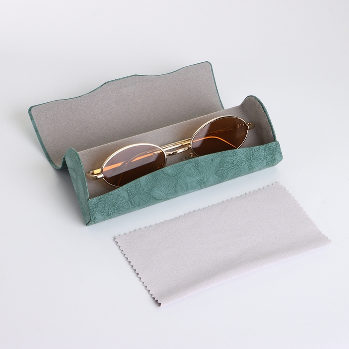 Футляр для очков на магните, длина 16 см, цвет зелёный