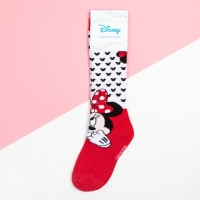 Гольфы Дисней &laquo;Минни Маус&raquo;, цвет белый/красный, 14-16 см