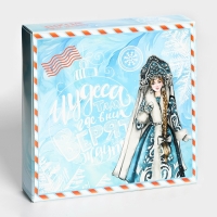 Новый год. Коробка под 16 конфет "Новогодняя почта", 17,7х17,7х3,8 см, кондитерская упаковка Новый год. Коробка под 16 конфет "Новогодняя почта", 17,7х17,7х3,8 см, кондитерская упаковка