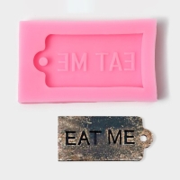 Молд &laquo;Съешь меня&raquo;, сиилкон, 6&times;3,5&times;0,8 см, цвет розовый